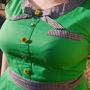 Green Upcycled Romper